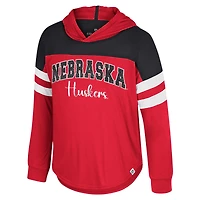 T-shirt à manches longues et capuche pour tout-petits Colosseum Scarlet Nebraska Huskers Reflection