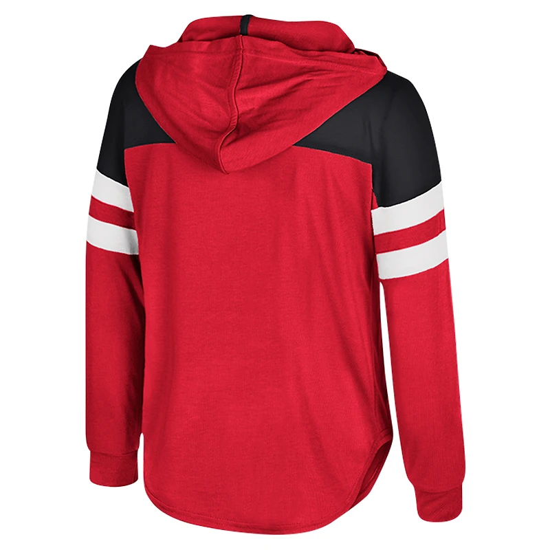 T-shirt à manches longues et capuche pour tout-petits Colosseum Scarlet Nebraska Huskers Reflection