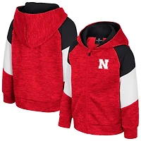 Sweat à capuche zippé pour tout-petit Colosseum Scarlet Nebraska Huskers Spirit Hollow