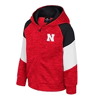 Sweat à capuche zippé pour tout-petit Colosseum Scarlet Nebraska Huskers Spirit Hollow