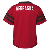 Ensemble haut et pantalon à col en V pour tout-petits, couleur écarlate/noir, Nebraska Huskers Red Zone