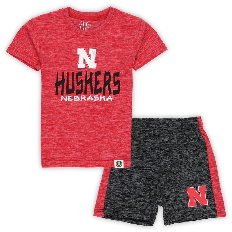 Toddler Wes & Willy Nebraska Huskers Cloudy Yarn T-Shirt Shorts Set