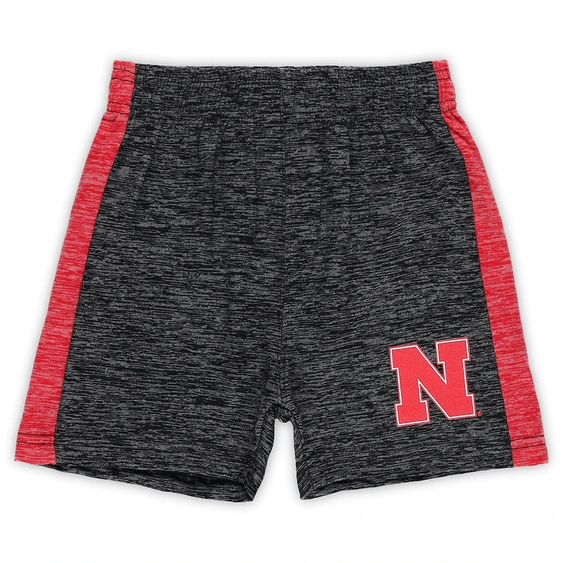 Ensemble t-shirt et short Cloudy Yarn pour tout-petits Wes & Willy Nebraska Huskers