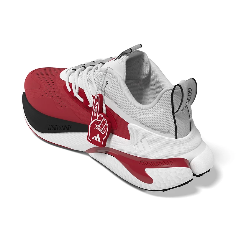 Chaussures unisexes adidas Nebraska Huskers AlphaBoost V2 Scarlet/Blanc