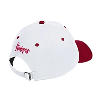 Unisex adidas White/Scarlet Nebraska Huskers Seasonal Baseball Slouch Adjustable Hat