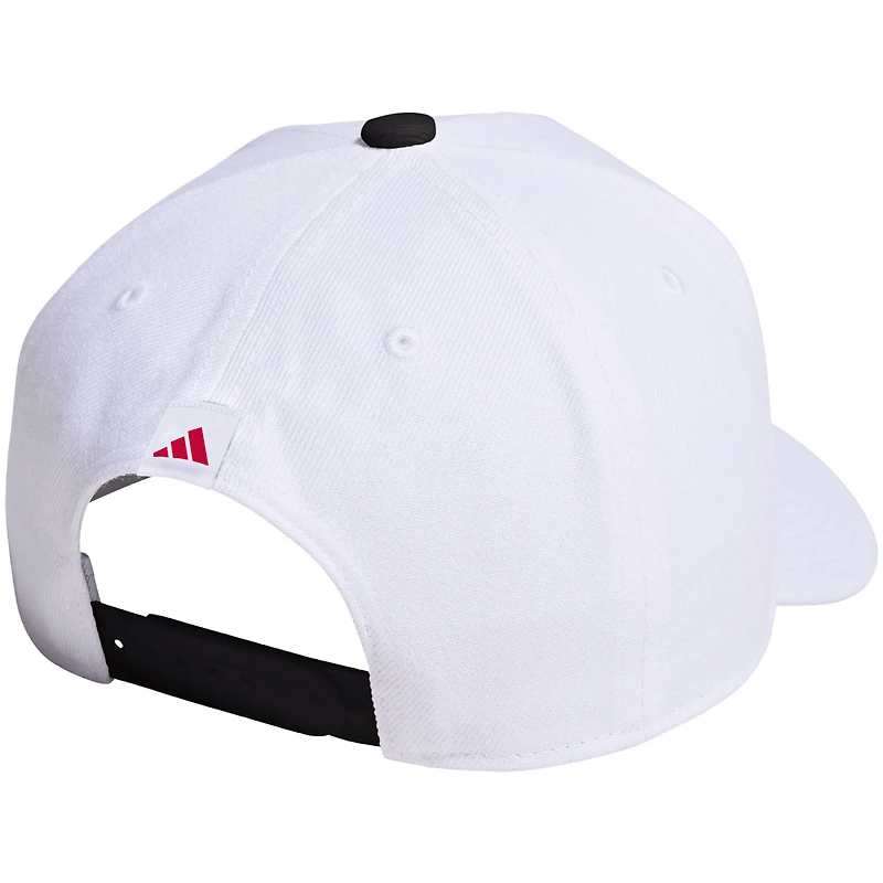 Unisex adidas White Nebraska Huskers Locker Room A-Frame Adjustable Hat