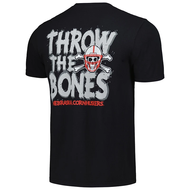 Unisex Black Nebraska Huskers Hyper Local Throw the Bones T-Shirt