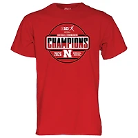 T-shirt unisexe bleu 84 Scarlet Nebraska Huskers, champions du tournoi de softball Big Ten 2026, vestiaire