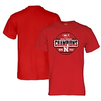 T-shirt unisexe bleu 84 Scarlet Nebraska Huskers, champions du tournoi de softball Big Ten 2026, vestiaire