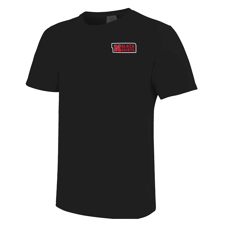 T-shirt unisexe noir « Nebraska Huskers Hyper Local Black Shirts » avec image de maïs