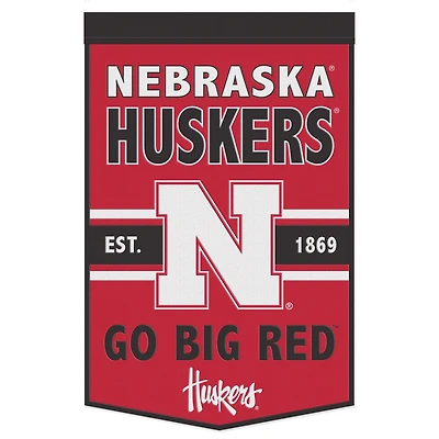 WinCraft Nebraska Huskers Bannière à slogan 24" x 38"