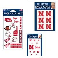 Ensemble de tatouages ​​sans eau WinCraft Nebraska Huskers 4" x 7"