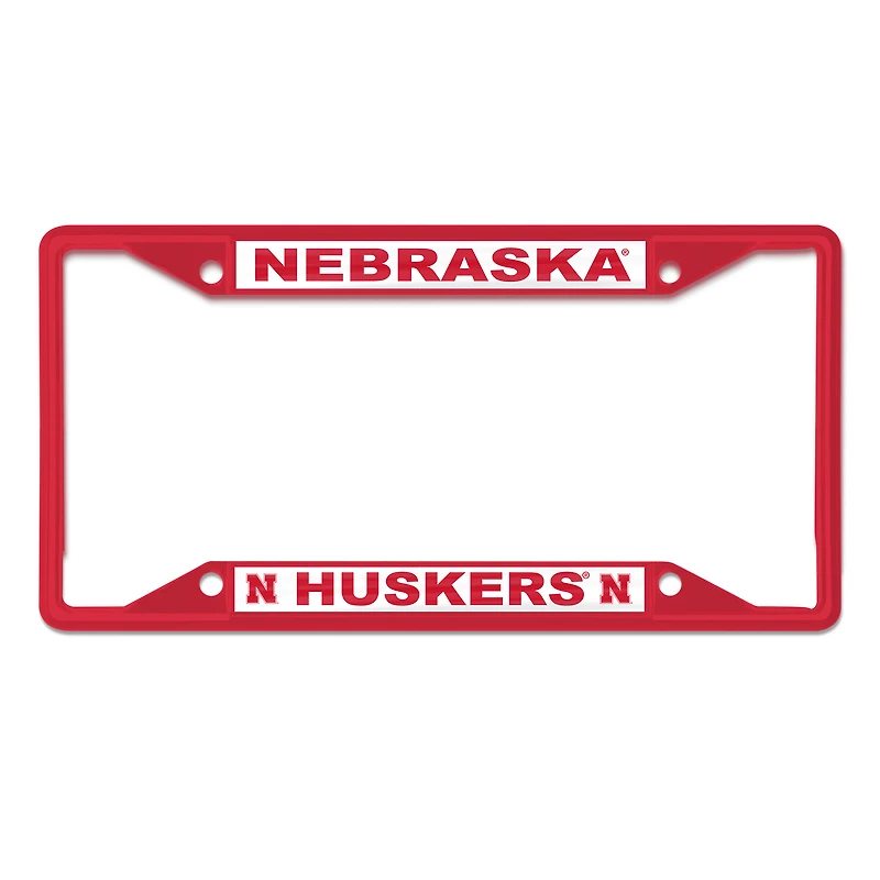 Cadre de plaque d'immatriculation couleur chrome WinCraft Nebraska Huskers