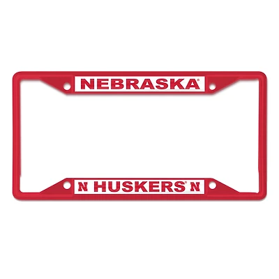 Cadre de plaque d'immatriculation couleur chrome WinCraft Nebraska Huskers