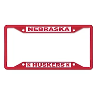Cadre de plaque d'immatriculation couleur chrome WinCraft Nebraska Huskers