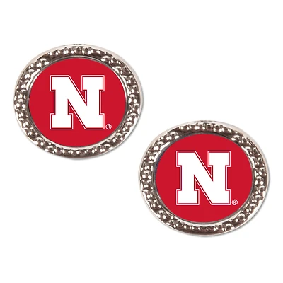 WinCraft Nebraska Huskers Logo Round Post Earrings