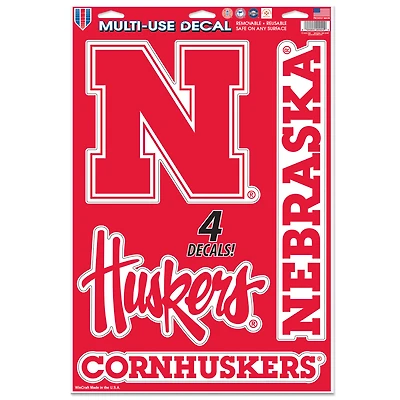 WinCraft Nebraska Huskers Primary 11'' x 17'' Multi-Use Decal Sheet