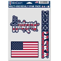 WinCraft Nebraska Huskers Three-Piece Stars & Stripes Fan Decal Set