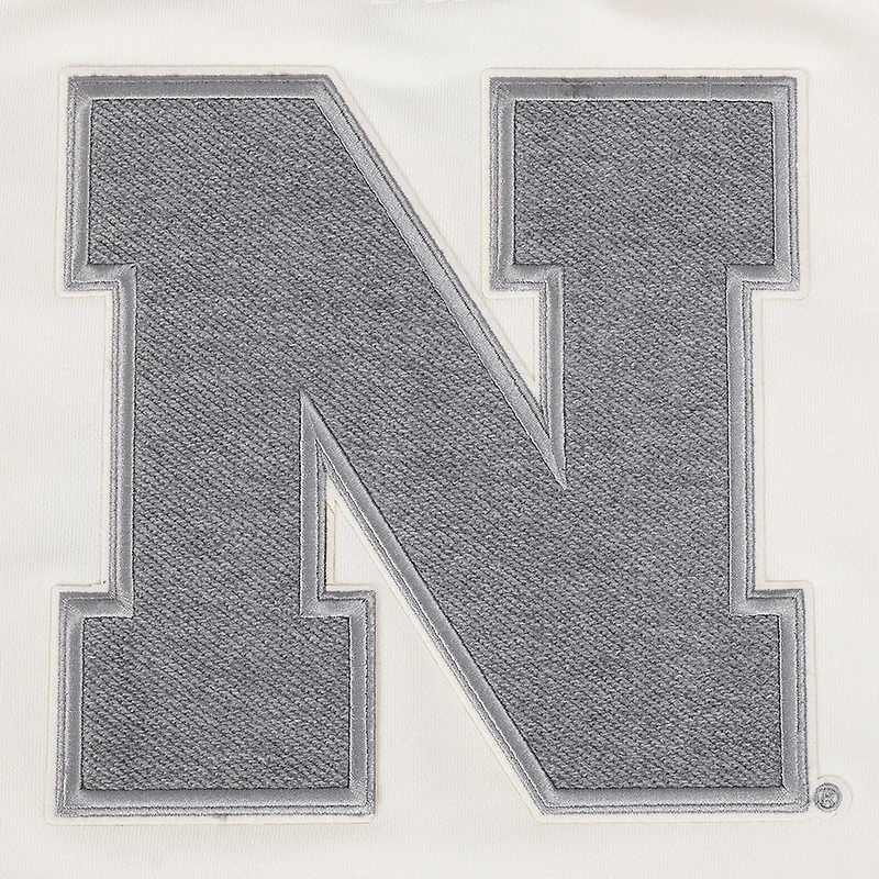 Women's Pro Standard Cream Nebraska Huskers French Terry Boxy Cropped Pullover Crewneck
