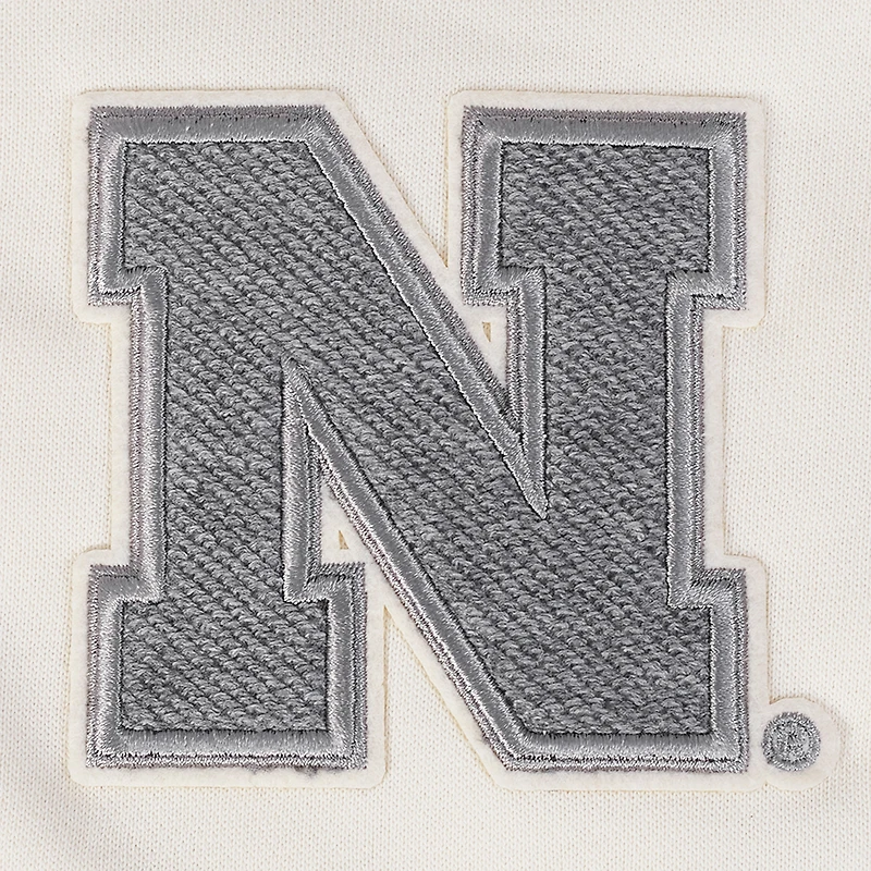 Women's Pro Standard Cream Nebraska Huskers French Terry Boxy Cropped Pullover Crewneck
