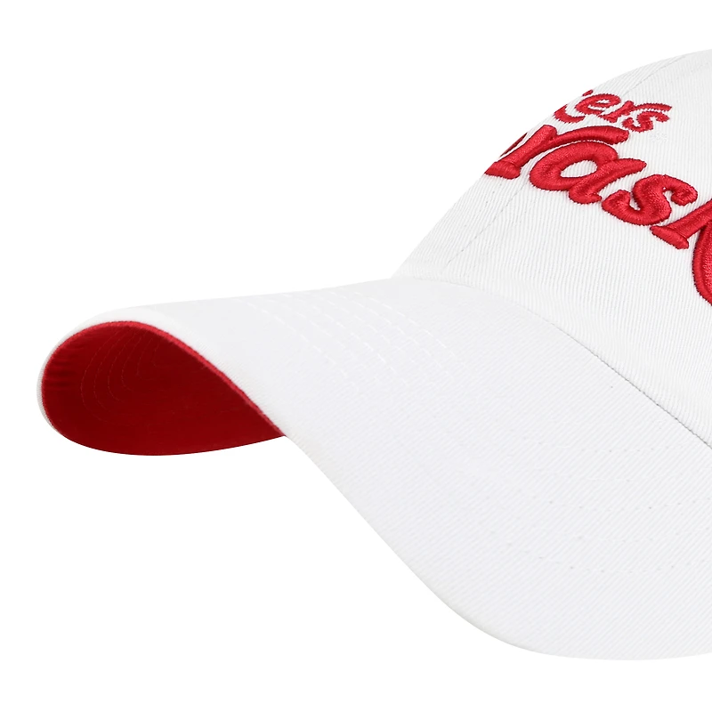 Women's '47 White Nebraska Huskers Pensacola Clean Up Adjustable Hat