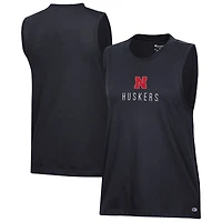 Women's Champion  Black Nebraska Huskers Lifestyle Tank Top