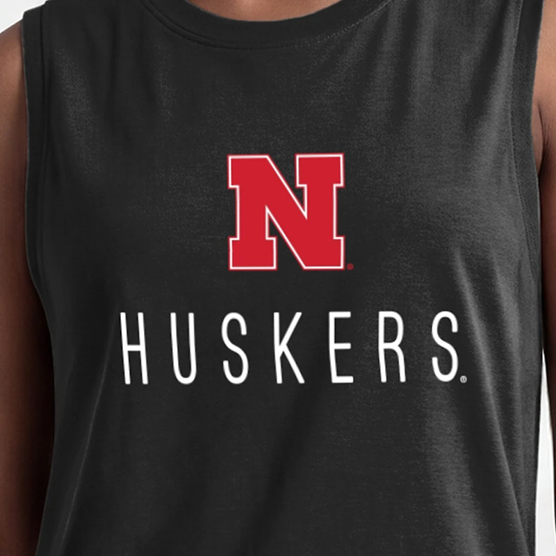 Women's Champion Black Nebraska Huskers Lifestyle Tank Top