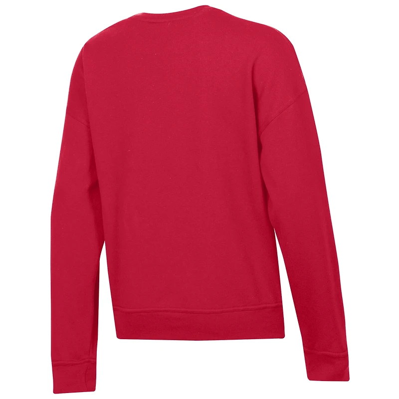 Women's Champion Scarlet Nebraska Huskers Powerblend Sweatshirt