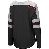 Women's Colosseum Black Nebraska Huskers Trey Dolman Long Sleeve T-Shirt