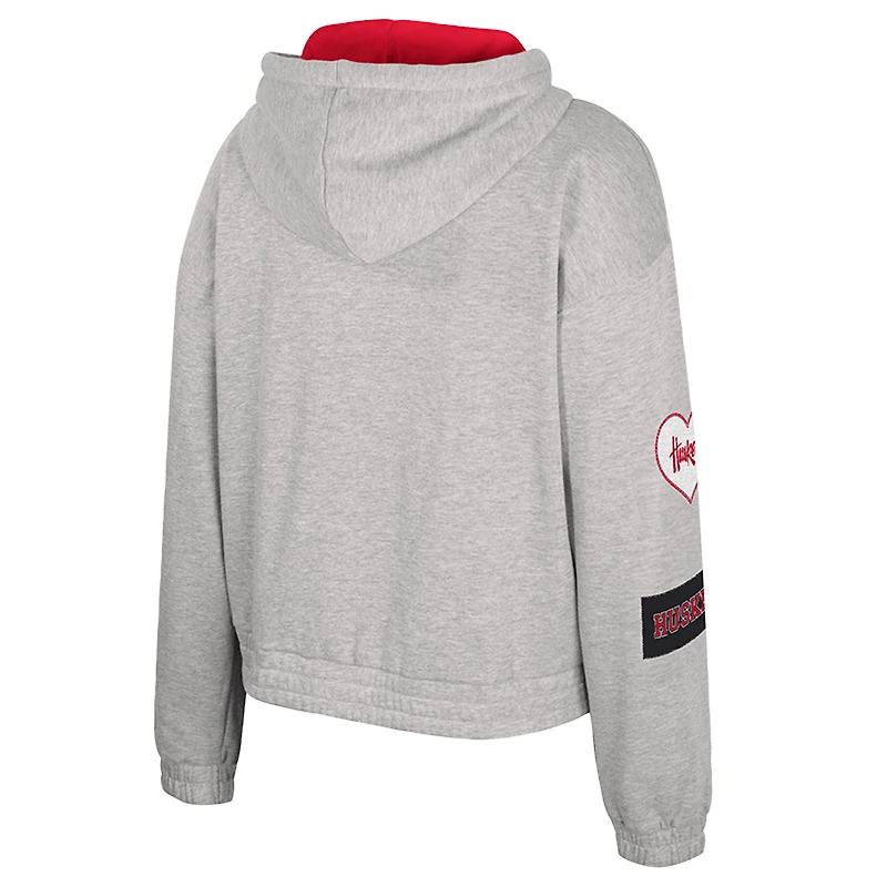 Veste à capuche zippée Alfie pour femme, gris Colosseum, des Nebraska Huskers