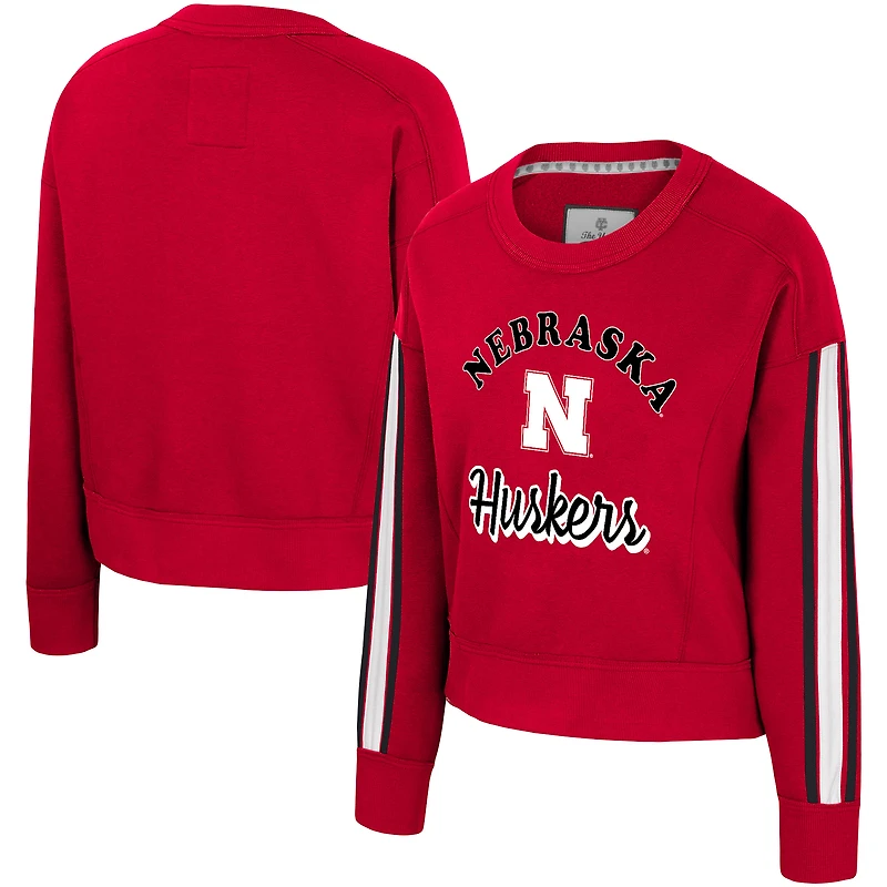 Women's Colosseum  Red Nebraska Huskers Honeymoon Sweatshirt