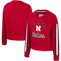 Women's Colosseum  Red Nebraska Huskers Honeymoon Sweatshirt