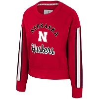 Women's Colosseum  Red Nebraska Huskers Honeymoon Sweatshirt