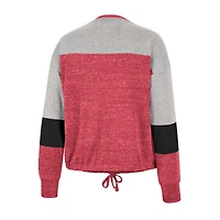 Colosseum Scarlet Nebraska Huskers Joanna Tie Front T-shirt à manches longues pour femme