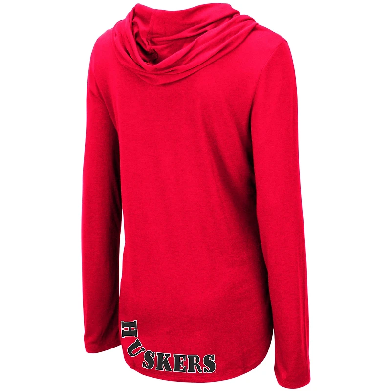 Colosseum Scarlet Nebraska Huskers My Lover T-shirt léger à capuche pour femme