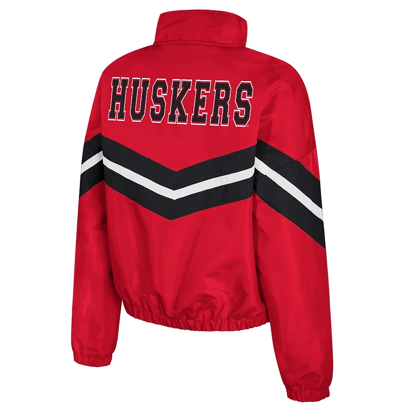 Women's Colosseum  Scarlet Nebraska Huskers Thin Ice Full-Zip Windbreaker