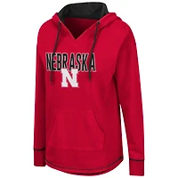 Women's Colosseum Scarlet Nebraska Huskers Tunic Pullover Hoodie