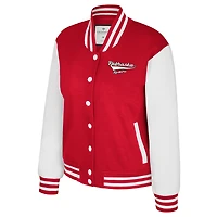 Women's Colosseum Texas Scarlet Nebraska Huskers French Baguette Full Snap Fleece Jacket