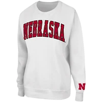 Sweat-shirt à enfiler Colosseum blanc Nebraska Huskers Campanile pour femmes