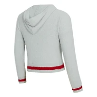 Ensemble sweat à capuche et short manches longues Whitley gris/écarlate pour femme des Nebraska Huskers