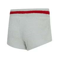 Ensemble sweat à capuche et short manches longues Whitley gris/écarlate pour femme des Nebraska Huskers