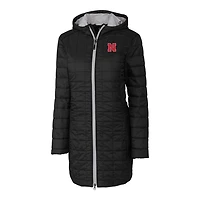 Women's Cutter & Buck Black Nebraska Huskers Rainier Primaloft Eco Hooded Long Coat