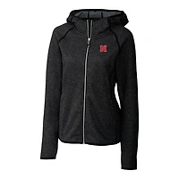 Veste à capuche entièrement zippée pour femme, modèle Nebraska Huskers, gris Cutter & Buck
