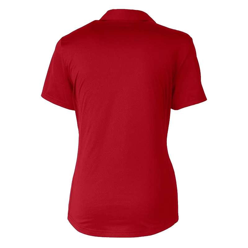 Women's Cutter & Buck Scarlet Nebraska Huskers Alumni DryTec Prospect Textured Stretch Polo