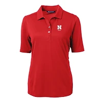 Polo recyclé en piqué écologique pour femme Cutter & Buck Scarlet Nebraska Huskers Alumni Virtue