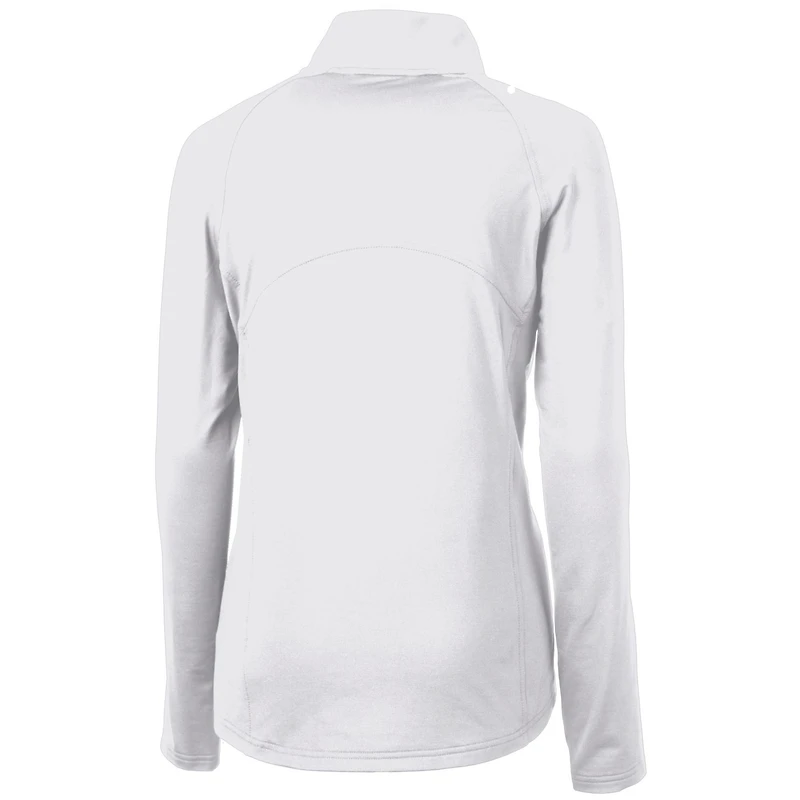 Pull-over demi-zippé en tricot extensible recyclé Nebraska Huskers Adapt pour femme, blanc, Cutter & Buck