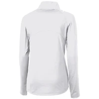 Pull-over demi-zippé en tricot extensible recyclé Nebraska Huskers Adapt pour femme, blanc, Cutter & Buck
