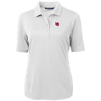 Women's Cutter & Buck  White Nebraska Huskers Virtue Eco Pique Recycled Polo