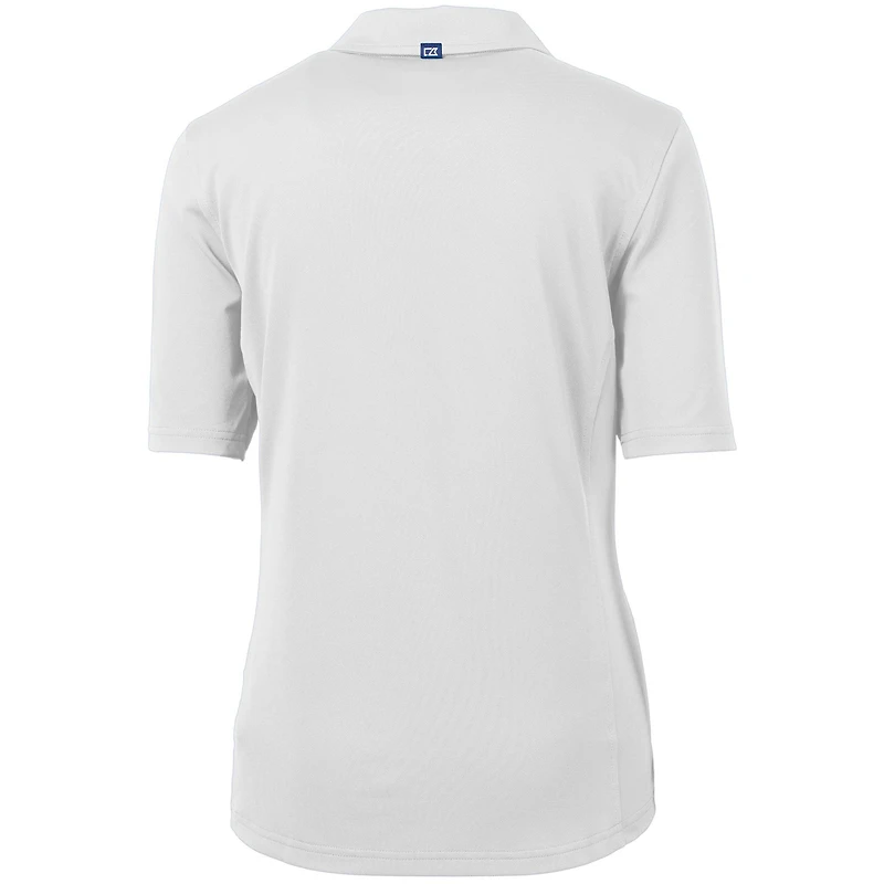 Women's Cutter & Buck  White Nebraska Huskers Virtue Eco Pique Recycled Polo