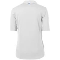 Women's Cutter & Buck  White Nebraska Huskers Virtue Eco Pique Recycled Polo
